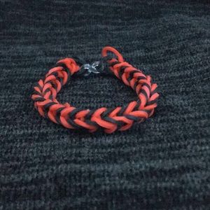 A black and red bracelet
